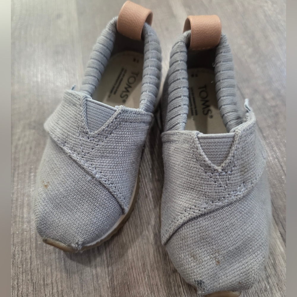 Baby TOMS GREY comfort Shoes Toddler 5 Kids Boys Girls Canvas Crocs